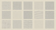 © emaro - A grid of fifteen square tiles, each displaying a unique subtle texture in shades of beige and grey.