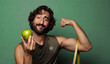 © kues1 - young adult bearded man. fitness and diet concept