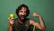 © kues1 - young adult bearded man. fitness and diet concept