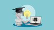 © Andrii - Artificial Intelligence in Education Concept, AI Learning Technology, Digital Knowledge, Smart Education Innovation, Online Learning, Academic Research and Future Teaching Methods