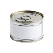 © jahanarabegum7973 - Silver metal canned food container with pull tab and blank white label isolated on a transparent background