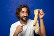© kues1 - young adult bearded man with a dirty sock