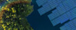 © Dee karen - Solar panels installed on the water surface of a reservoir. The concept integrates green, clean energy technology with the natural ecosystem. Sustainable energy, environment, ESG, solar energy.