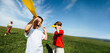 © (JLco) Julia Amaral - Kids pretending to explore with playful telescopes outdoors