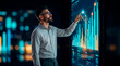 © Rendara Studio - Business executive analyzing financial growth metrics on an interactive dashboard