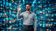© Rendara Studio - Technology specialist controlling data visualization through a digital interface
