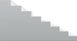 © MicroOne - Stairs side view. White blank 3d stairway