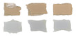 © studio2013 - Brown and white corrugated kraft paper torn into pieces in transparent background png