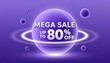 © CrazyJuke - Mega Sale Promo: An eye-catching advertisement showcases a significant promotional discount, with a stylized design to draw attention to the offer.