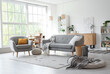 © Pixel-Shot - Interior of light living room with sofa, armchair and workplace