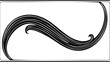 © Hassan - A minimalist black swirl design on a white background, resembling a decorative element or icon