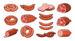 © MdNirob - Assorted processed meats sausages salami ham and luncheon slices