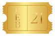© MDMEHEDIHASAN - 21 February calendar single day, week vector, illustration icon. golden and white color background calendar page vector for of the month February 21