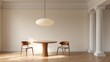 © Minang Art_Studio - Minimalist dining room with modern furniture and overhead lighting design