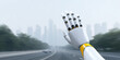 © CoreVisuals - Robot hand ai autonomous technology future futuristic with automation innovation robot intelligence digital datum artificial intelligence logistic robotic agent network driving vehicle artificial