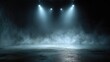 © Stock by Hemal - Empty stage or room with spotlights and dramatic fog effect on concrete floor