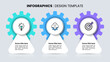 © kuliperko - Infographics template. Abstract gears with 3 banners