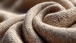 © Andrei - Macro view of soft brown textile arranged in flowing curves with visible fabric grain and depth creating an elegant abstract surface for design, branding, and creative layouts