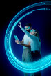 © Rendara Studio - 3D smart interface users in data vortex display