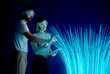 © Rendara Studio - 3D interactive fiber optic interface with technology users
