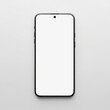 © ADVANCE PNG - A smartphone with a blank white screen is displayed on a gray background.