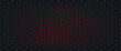 © Nur - Abstract dark hexagon pattern on red neon background technology style.