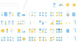 © MstLinaAkter - Business and service flat icons set featuring finance, food, communication, productivity tools, user interface elements, and modern digital dashboard design concepts