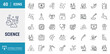 © Control New - Science icon set. Includes biology, laboratory, experiment, scientist, research, physics, chemistry and more. Outline Icon Set. Editable stroke with Vector illustration
