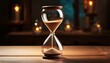 © Joseph - an hourglass sits on a table symbolizing the passage of time