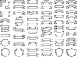 © MR JOKER - Collection of various line art ribbon banners and shields for design and decoration purposes online