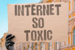 © AndriiKoval - 'Internet So Toxic' Online spaces filled with negativity. ONLINE. SPACES. FILLED. NEGATIVITY. TOXIC.