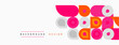 © antishock - Geometric shapes, pink, gray, orange. Modern design elements create playful background. Simple composition, clean lines.