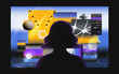 © Ivan Haidutski/Stocksy - Female Person silhouette watching abstract tech data interface