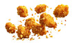 © Hasina - Crispy fried chicken nuggets floating in mid-air on transparent background