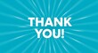 © NurJahan - A vibrant thank you message displayed on a blue background with white rays