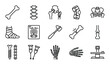 © GoDesigner - Fractured bone icon representing broken bones and injuries from accident or osteoporosis disease