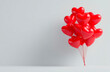 © aboutnuylove - Red heart balloons on white background. Valentine's day concept. 3D Rendering