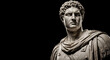 © heinng - Sculpture Artistically Reveals Ancient Roman Male In Dark Backdrop