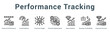 © kondesign - Performance Tracking  Modern and clean web banner illustration vector featuring thematic icons