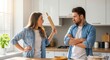 © Arpad - Couple Arguing In Kitchen Over Burnt Cake. AI Generated