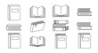© iconic_Zuxin - Collection of Book Icons: Open and Closed Books, Stacked Books, Notebooks