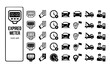 © Anomal - Expired Meter Digital-Meter Zero-Time Parking-Violation Time-Expired Meter-Expiration Flashing-Red Vector Icon Set - Meter Expired