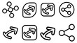 © Design Point - A useful collection of share and curved arrow icons for web design.