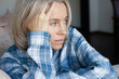 © Tatyana Gladskih - Close up portrait of joyless 40s woman alone indoor, female with sad eyes