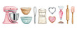 © Bipudas - Watercolor baking essentials and ingredients collection