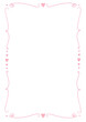© Phoebe - Pink Valentine’s Day Hand Drawn Heart Transparent A4 Frame valentines swirls whimsical romantic girly illustration drawing hearts line png valentine cute decoration party invitation border poster