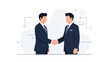 © Novan - Businessmen shaking hands, partnership agreement, teamwork, successful deal, collaboration concept