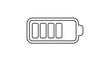 © Irvanda13 - Outline icon of a battery showing three-quarters charge level on a white background.