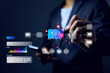 © AREE - AI agent concept with a man writing line to command agentic artificial intelligence automation node coding flow process perform multi-step tasks across different software platforms independently