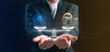 © Tee11 - Businessman holding a balanced scale between artificial intelligence and human mind, symbolizing ethical AI, decision making, and responsible technology integration in modern business and society.